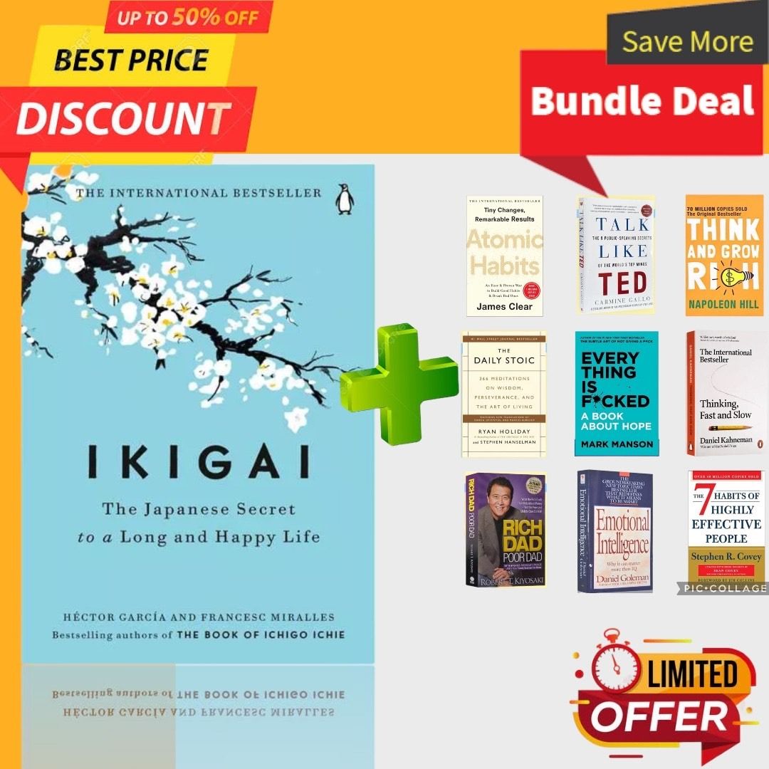 [BUNDLE PROMO] IKIGAI PLUS ONE SELFHELP BOOK, Hobbies & Toys, Books