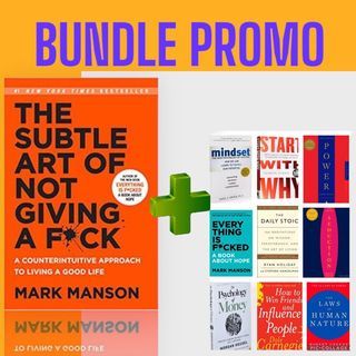 [BUNDLE PROMO] THE SUBTLE ART OF NOT GIVING A F PLUS ONE SELF-HELP MOTIVATIONAL BOOK