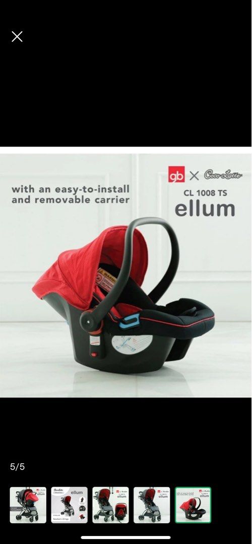 Carseat GB Ellum x Cocolatte Bayi Anak Kereta Kursi Goyang