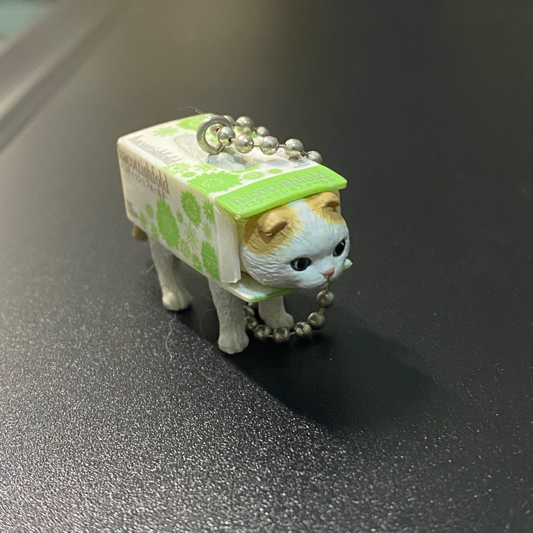 Cat Tissue Box Keychain Gachapon, Hobbies & Toys, Toys & Games on Carousell