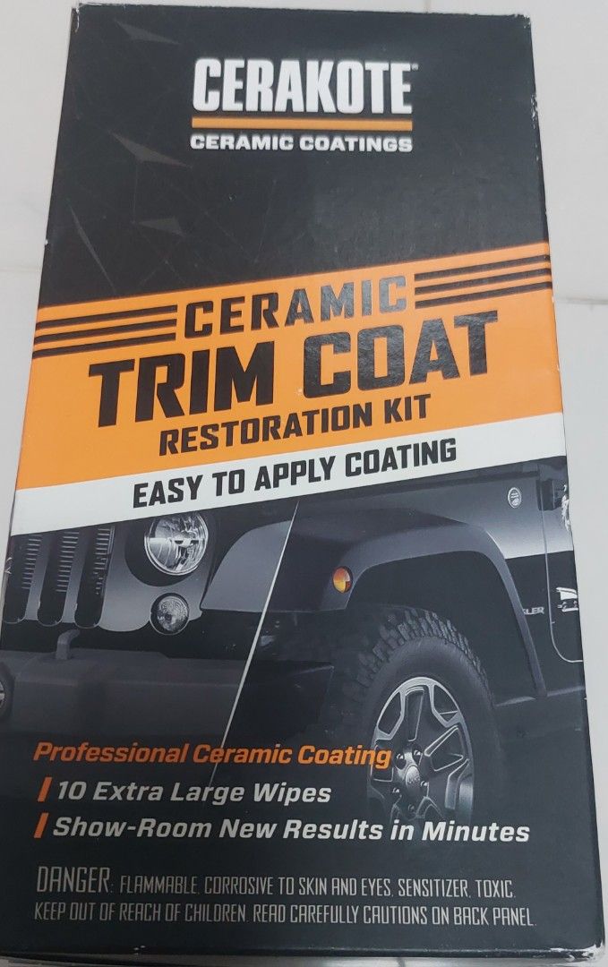 Cerakote Ceramic Trim Coat, Plastic Trim Restorer, Size: 1 Vehicle Kit