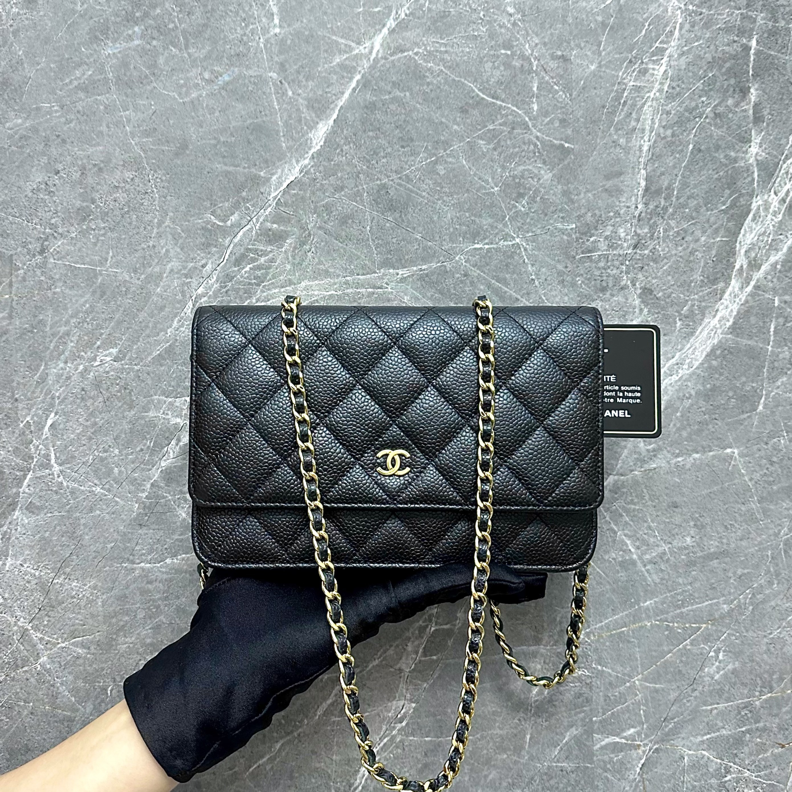 CHANEL-Coco-Mark-Caviar-Skin-Chain-Wallet-WOC-Black-A48654 – dct-ep_vintage  luxury Store