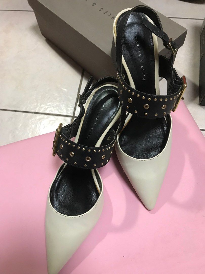 White stud heels hotsell