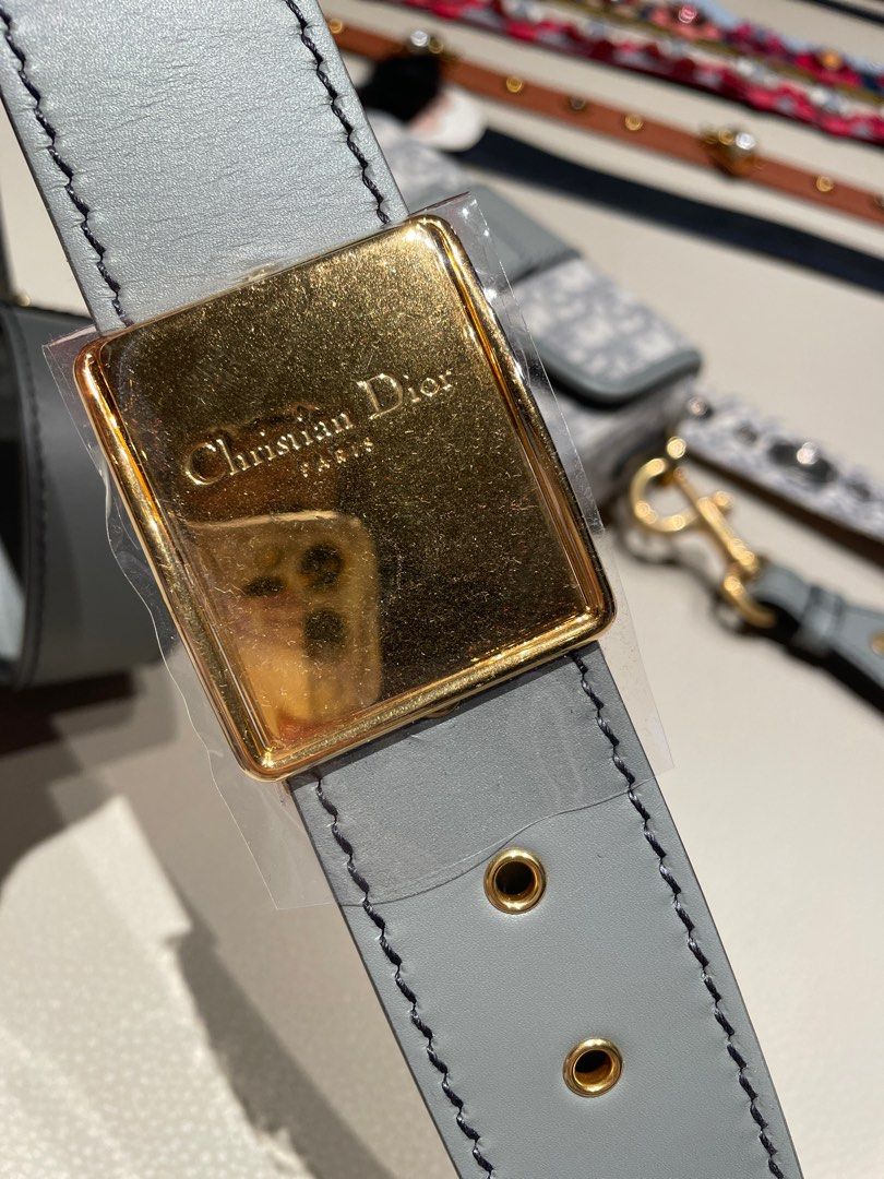 Christian Dior leather bag strap ONLY in grey Women s Fashion