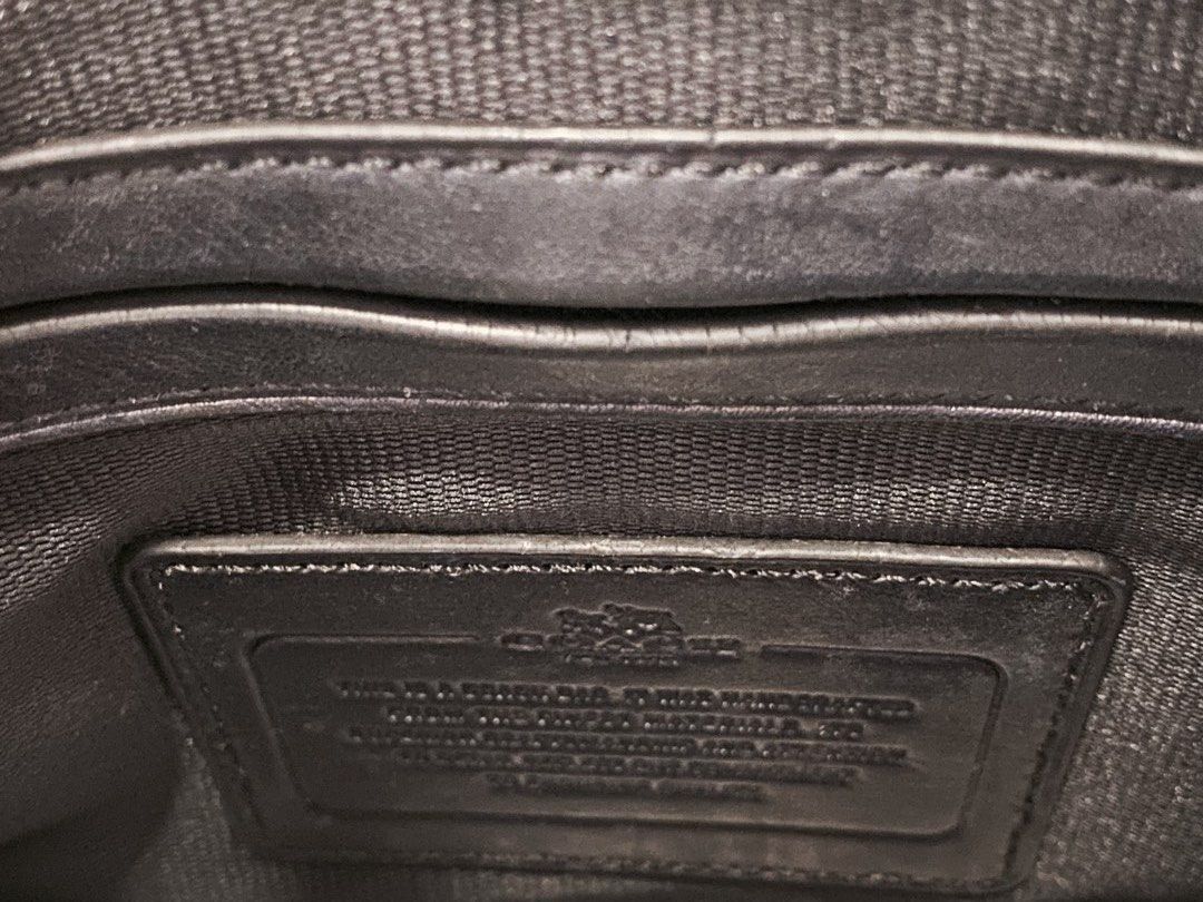 Coach Sam Crossbody Mens Signature Sport Calf FULL Leather Bag (Navy ...
