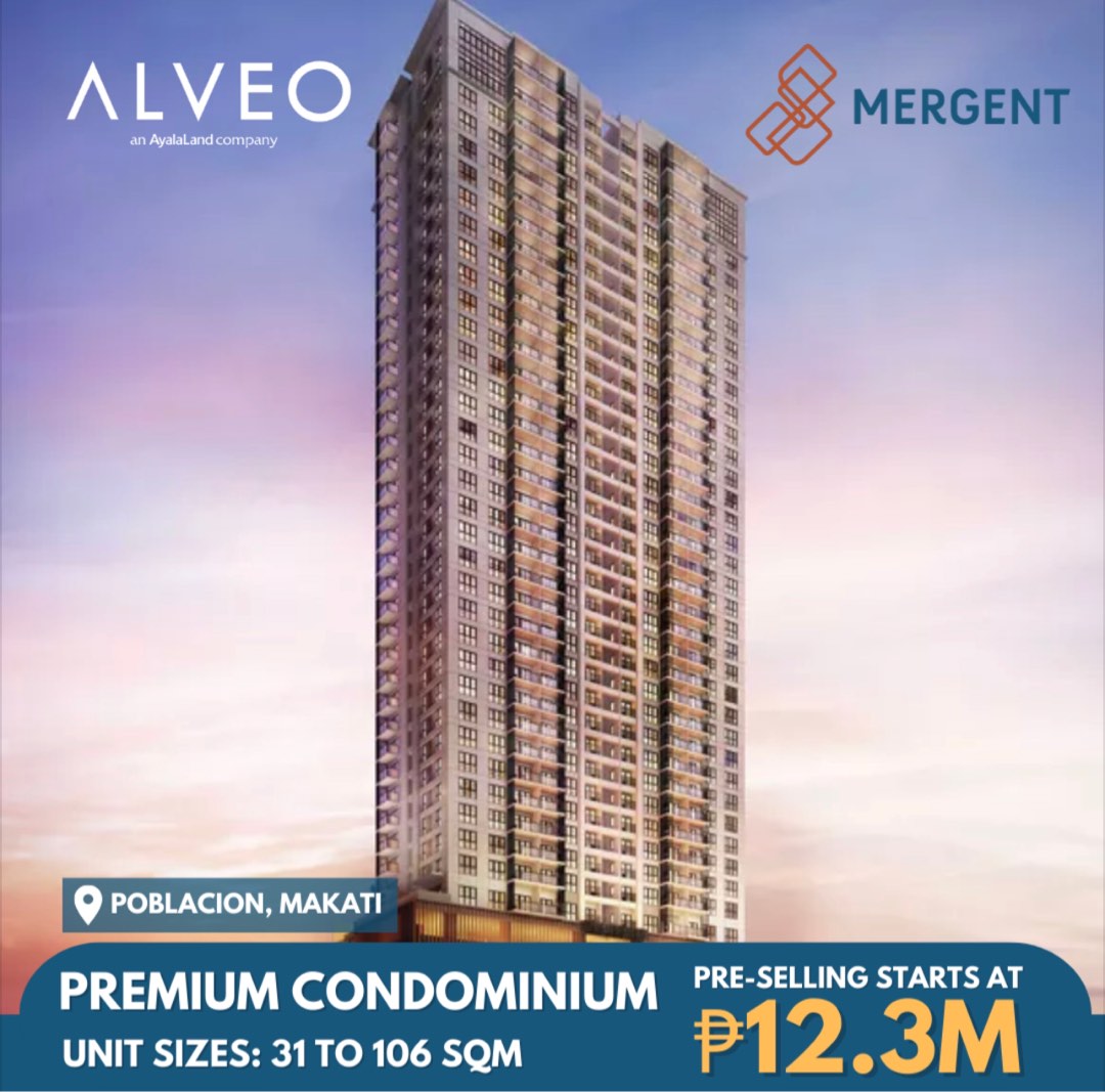 Condo for Sale un Makati Century city Alveo Mergent near Legazpi