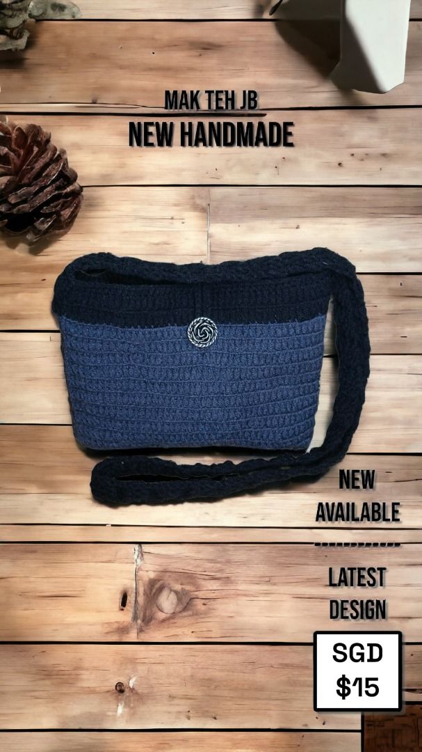 CROCHET CROSS BODY BAG (Category: Cross-body Bags) located in Singapore. Submitted by maktehjb_fleamarket (Listing ID 1260960222, Image 2). Description: MAK TEH JB, an unsung hero in her 50 years journey's, creating crochet & knitting crafts since her younger days. Crocheting and knitting is not a hobby in her case, It's a way of life in our mom versions. "Fly tall Mak Teh with your yarns and needle." Lotsa love from us.