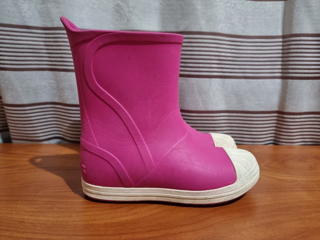 Crocs Bump It Barbie Pink Rain Boots Shoes