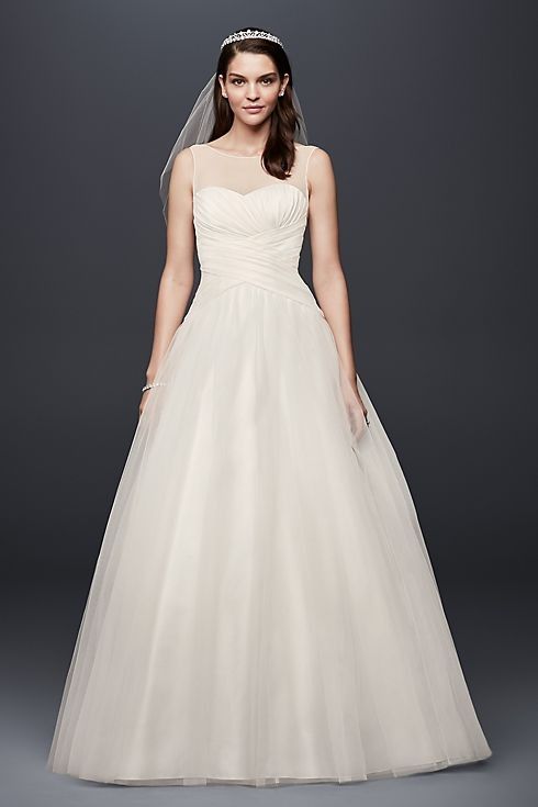 David's bridal illusion tank dress online