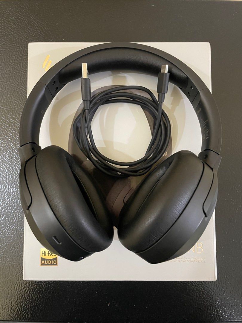 EDIFIER, Edifier W820NB (Plus)HI-Res Noise Canceling Bluetooth Headphones  (Black), Color : Black(B)