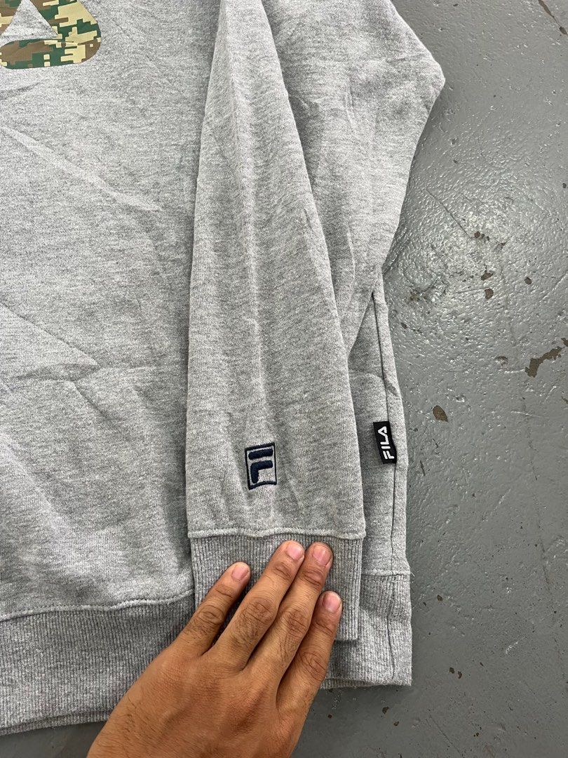 Fila sweatshirt sale silver