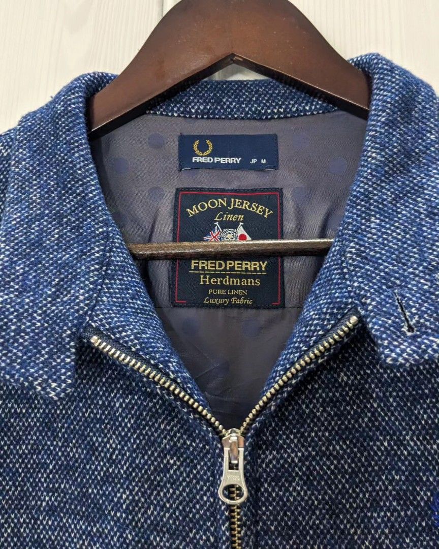 メンズFRED PERRY Moon Tweed Harrington Jacket - ブルゾン