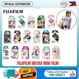 FUJIFILM INSTAX MINI FILM 11, 12 LIPLAY EVO INSTANT 10 sheets & 20 Sheets Plain and Various Designs (Available in Multiple Designs) - VMI DIRECT