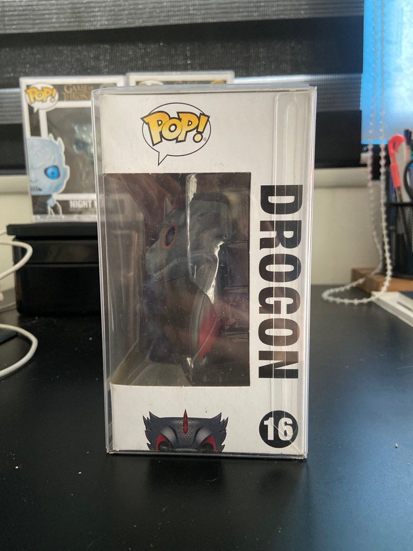 Funko Pop Game of Thrones (GoT) Drogon 16 (Category: Designer & Blind Box Toys) located in Batangas. Submitted by arc.robi (Listing ID 1260828557, Image 2). Description: 9.5/10 NOOB Vaulted Drogon 16 Free Boss Protector .