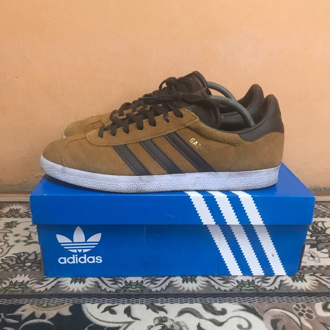 Adidas gazelle brown tan black clearance