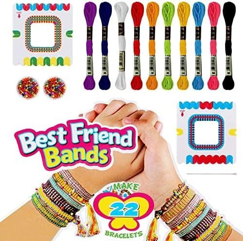 Girls DIY Bracelet Making Kit Colored String Beads Kit For Friendship  Necklace Making Art Jewelry Kids Toys for 6-12 Years Old Birthday  Children's day gift 