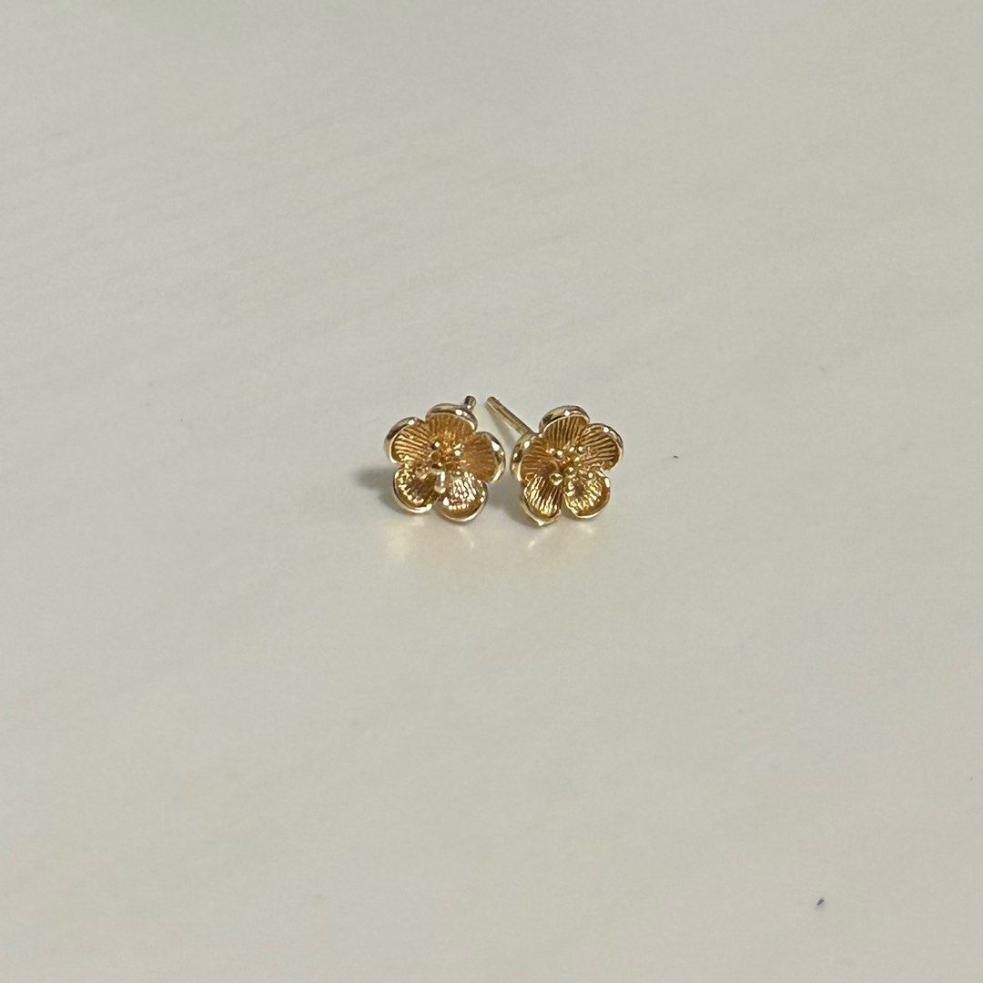 Gold plated silver earrings