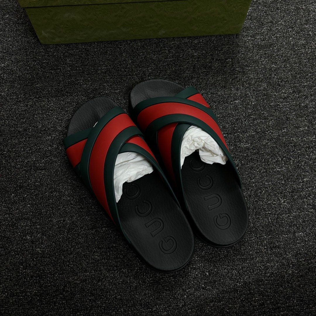 Agrado web stripe hotsell slide sandal gucci