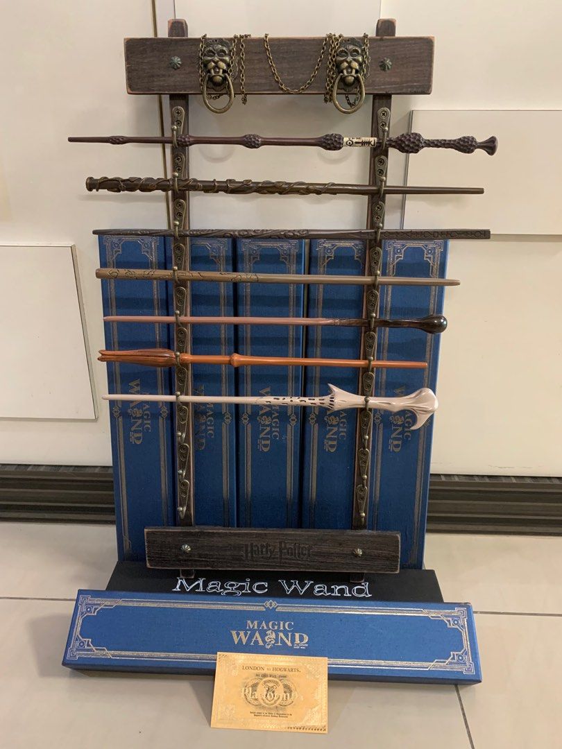 Harry Potter Wands with Rack, Hobbies & Toys, Memorabilia ...