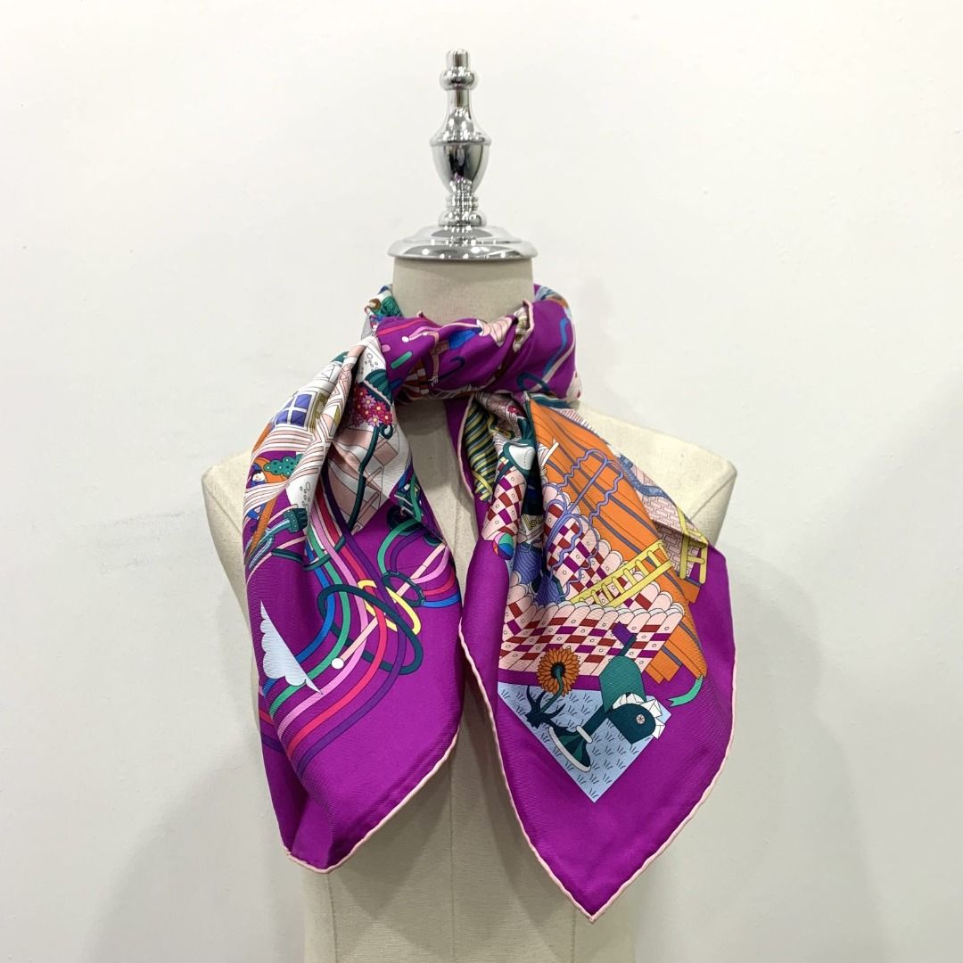 Purple hermes scarf outlet