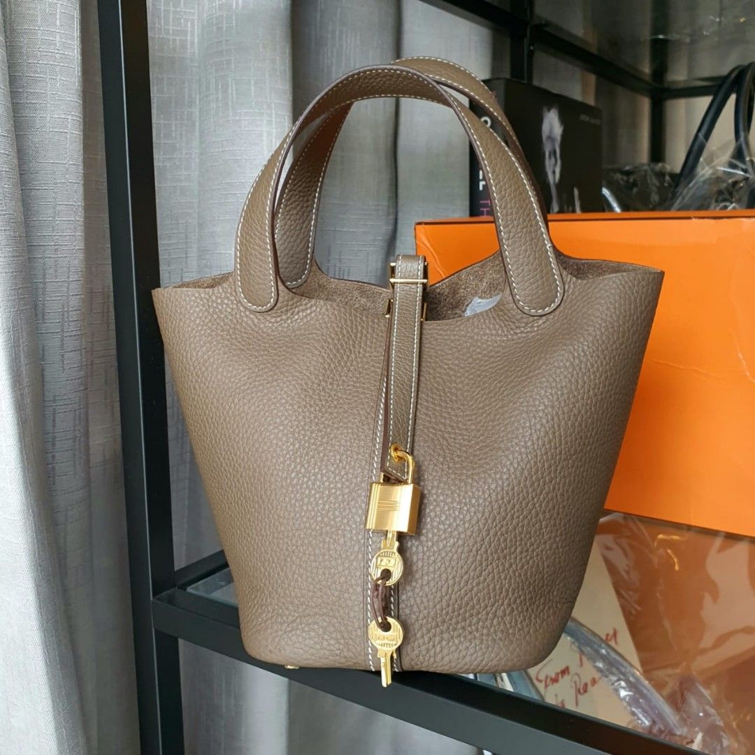 Hermes Picotin 18 Green GHW, Luxury, Bags & Wallets on Carousell