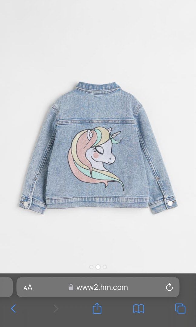 H M kids unicorn Denim Jacket Babies Kids Babies Kids