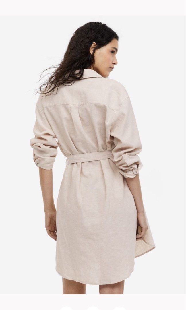 H&M Linen Blend Beige Long Sleeve Shirt Dress, Women's Fashion, Dresses & Sets, Dresses on Carousell H&M Linen Blend Beige Long Sleeve Shirt Dress, Women's Fashion, Dresses & Sets, Dresses on Carousell