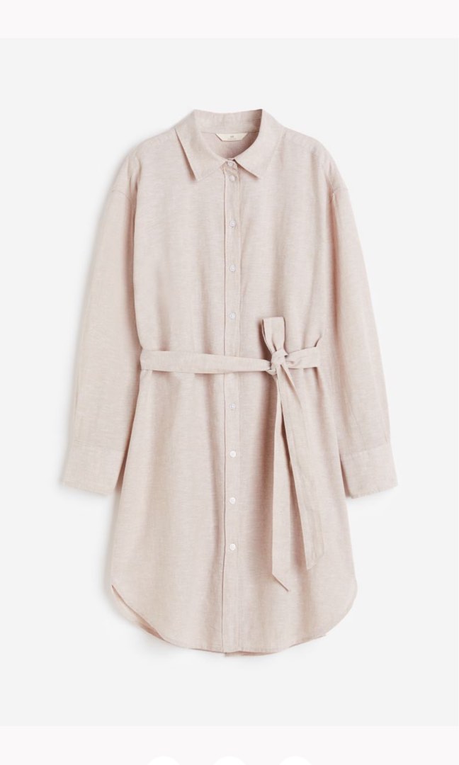 high neck linen maxi dress Long sleeves spring linen dress women 4826 – Xiaolizi