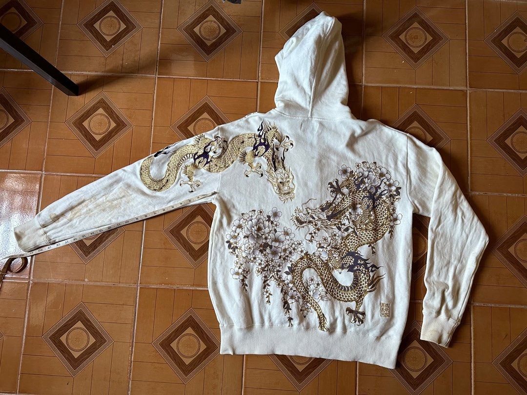 Hoodie Sukajan Dragon Embroidery Men s Fashion Coats Jackets