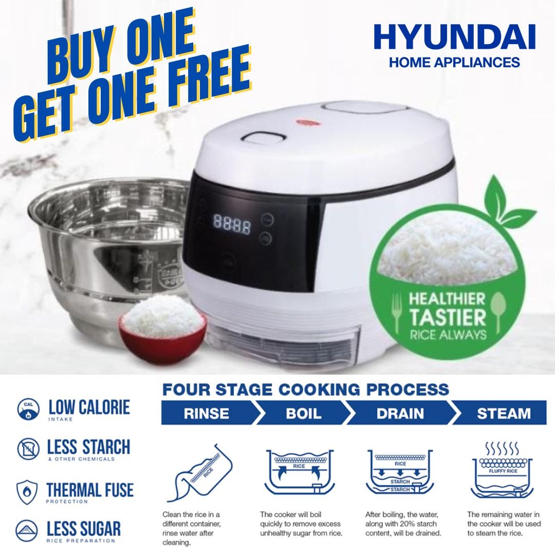 Hyundai Steam Rice Cooker HRCH9003, TV & Home Appliances, Kitchen