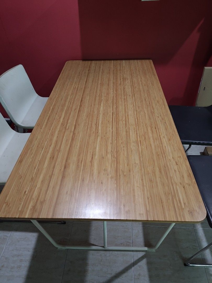 IKEA Bamboo Dining Table, Furniture & Home Living, Furniture, Tables ...