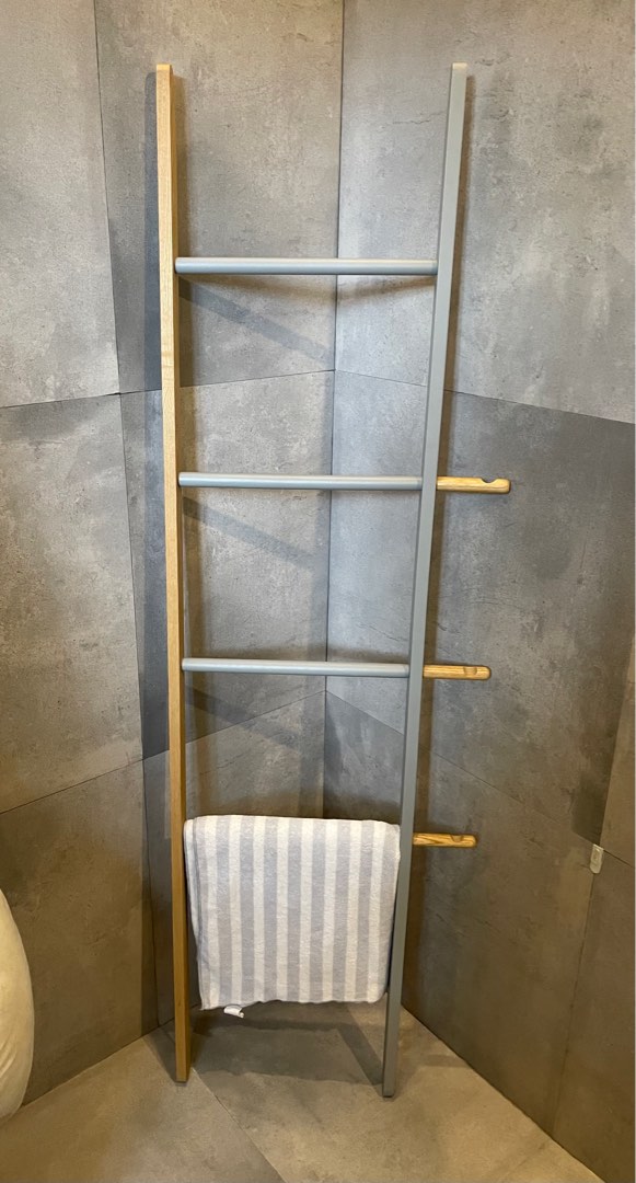 IKEA wooden towel rack, Furniture & Home Living, Bathroom & Kitchen Fixtures on Carousell