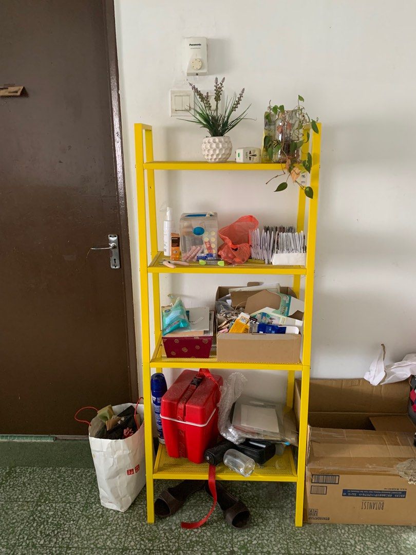 IKEA Yellow Leberg Shelf, Furniture & Home Living, Furniture, Shelves