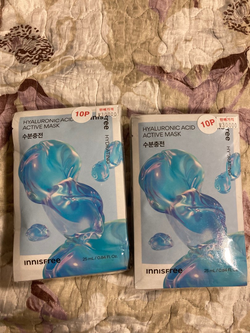 Innisfree Hyaluronic Acid Hydrating Mask 10s(2 sets left), Beauty