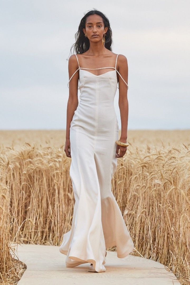 White linen wedding dress sale