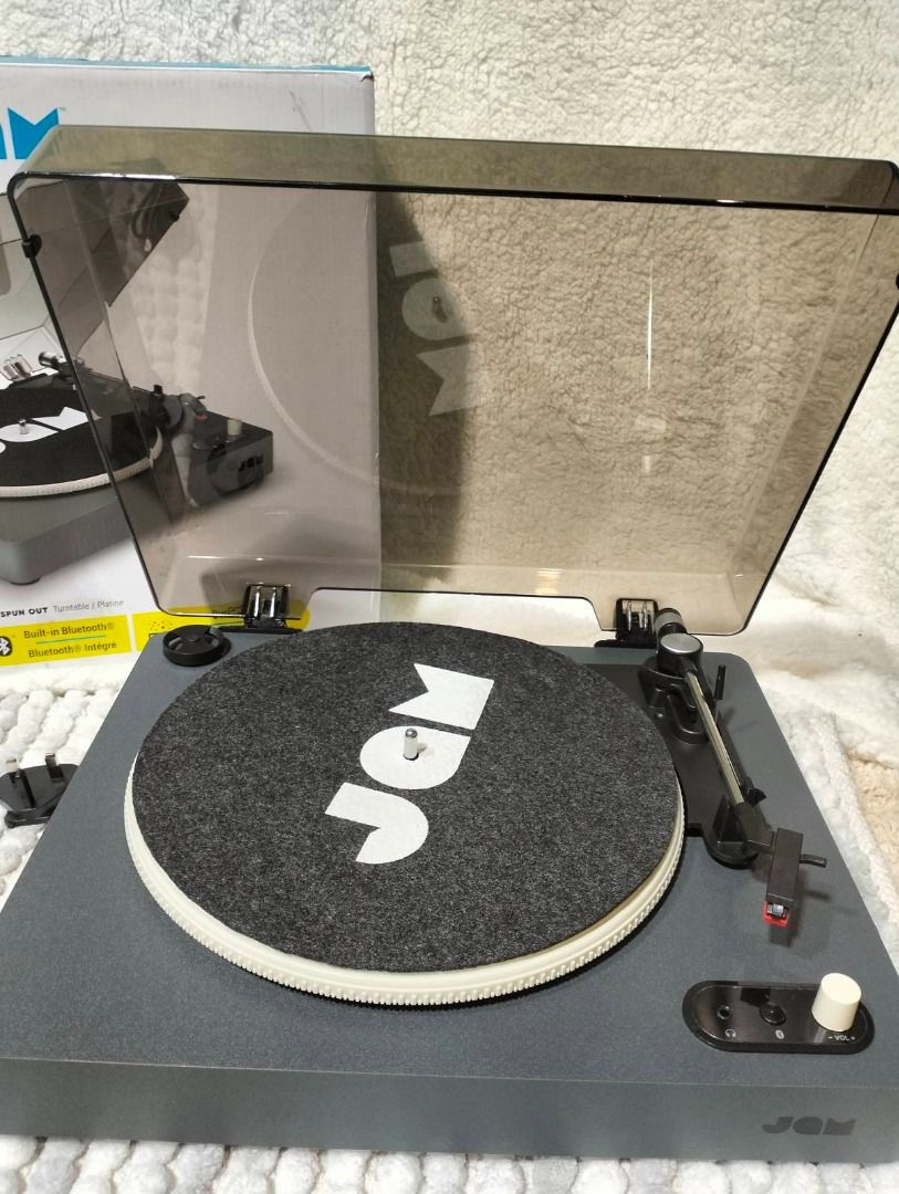 JAM spun out turntable black surplus from australia (Category: Other Audio Equipment) located in Muntinlupa City. Submitted by aus-plus (Listing ID 1260896693, Image 3). Description: *Suitable for 33 ¹/₃, 45, 78 RPM records. *Bluetooth® Connectivity *With Wireless connectivity, RCA Output and AUX-IN. Items are surplus from australia, can be classified also as mallpullout/factory overruns. Some items may be: *No box/with box *Others may have minor