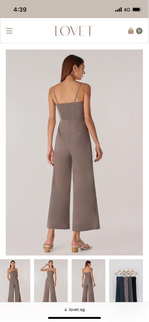 Part Of Me Ruched Jumpsuit - Taupe