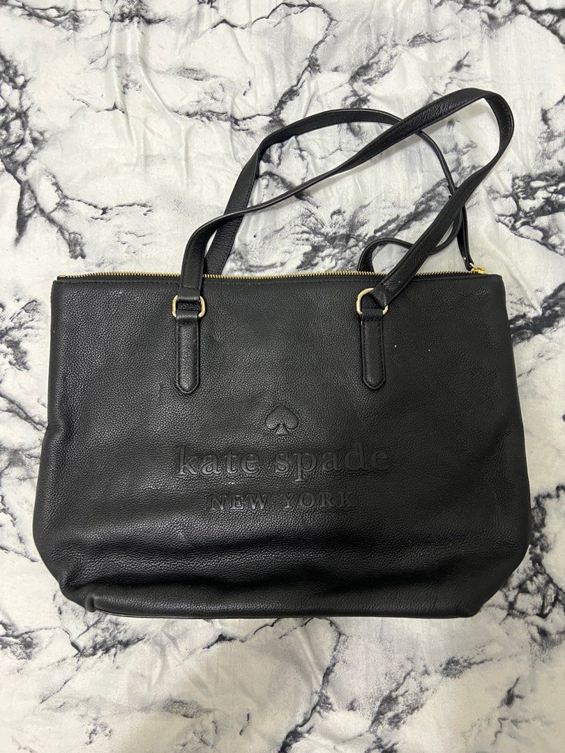 Kate spade larchmont Avenue logo penny black Women s Fashion Bags Wallets Tote Bags on Carousell
