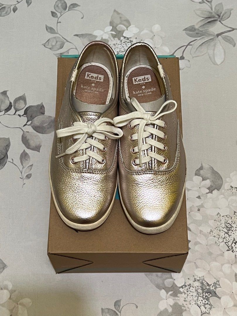 Keds Champion Kate Spade Metallic Rose Gold Women s Fashion Footwear Sneakers on Carousell
