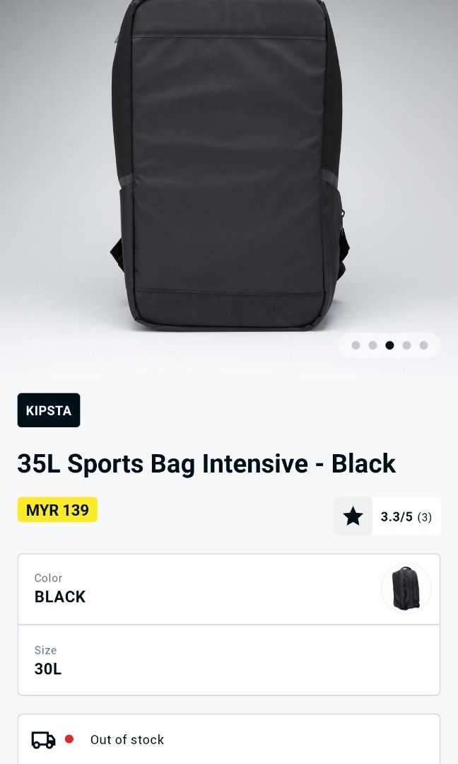 Kipsta 35l sport bag (decathlon), Men's Fashion, Bags, Backpacks on