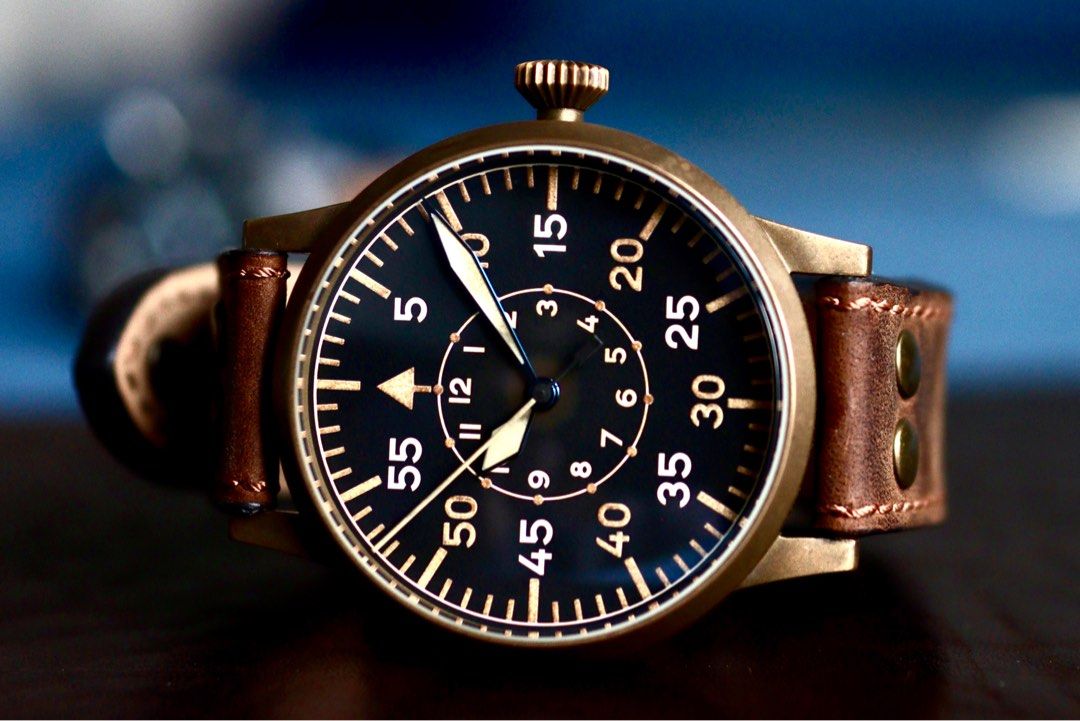 Laco Pilot Watch Friedrichshafen Bronze Luxury Watches on