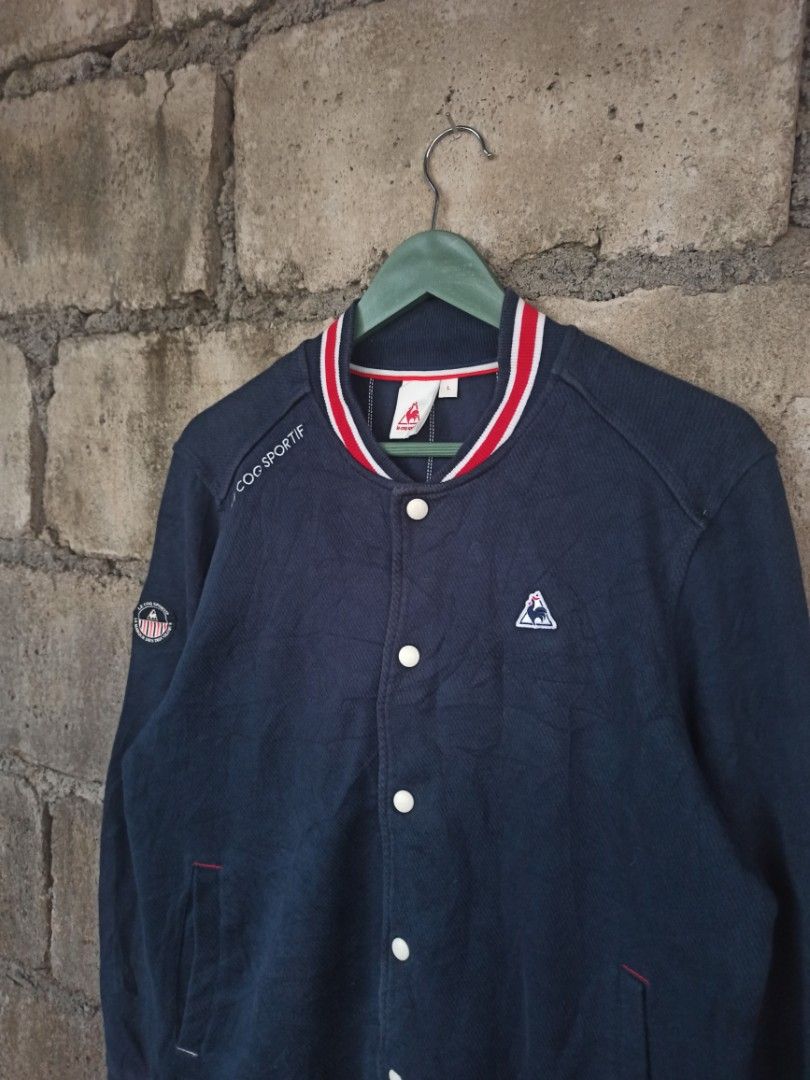 Le Coq Sportif Varsity Jacket Men s Fashion Activewear on Carousell