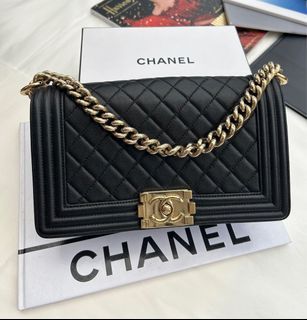 Chanel mini neo executive shopper tote black grained calfskin with