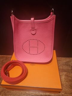 HERMES in-the-loop 23 hand bag B Taurillon Clemence Swift Cassis GHW Used