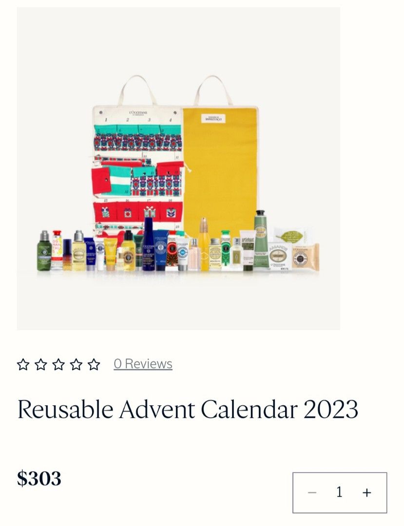 LOCCITANE Advent Calendar 2023 REUSABLE Beauty Personal Care Bath