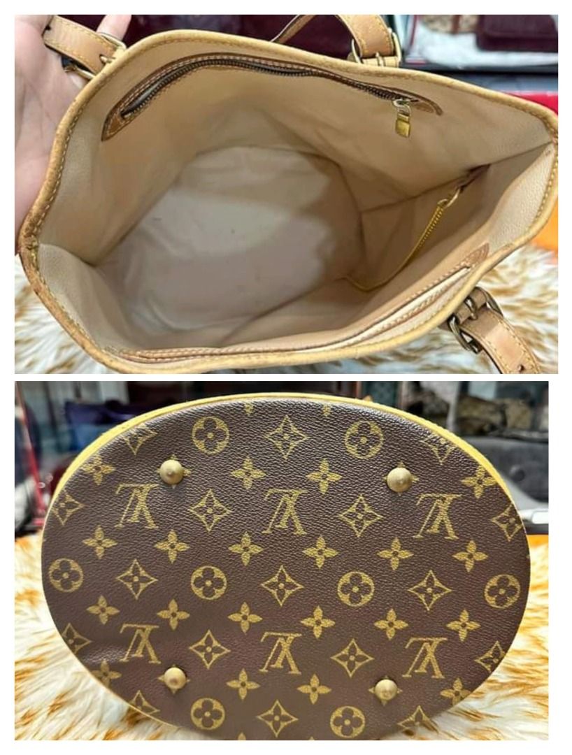 LOUIS VUITTON Monogram Canvas Bucket GM Shoulder Bag