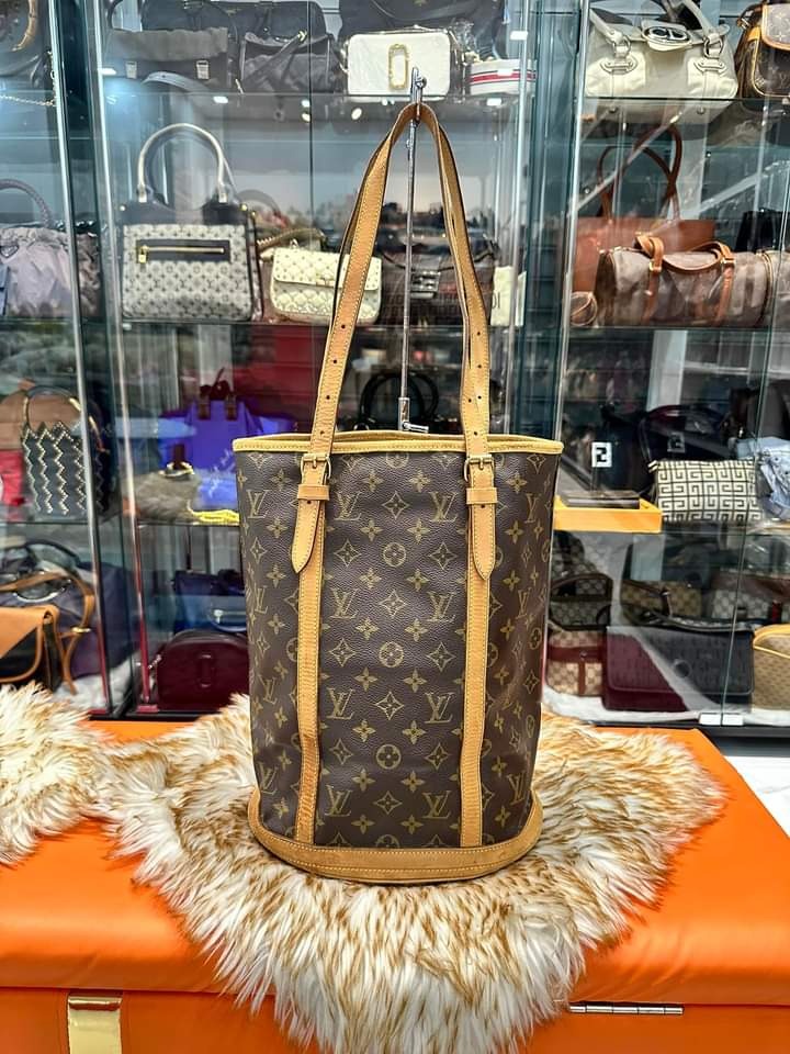 LOUIS VUITTON Bucket GM Shoulder Bag Monogram Leather Brown Luxury Bags Wallets on Carousell