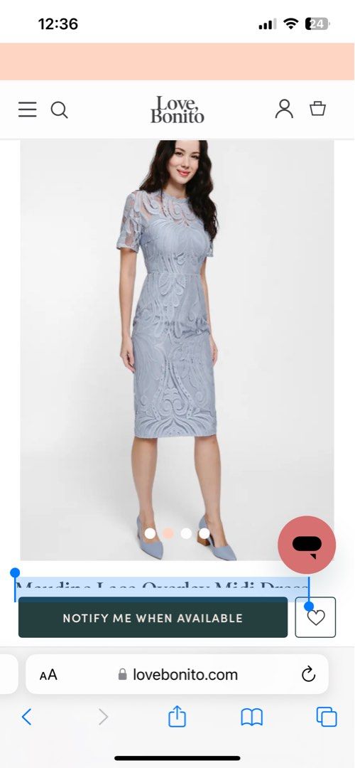 Lovebonito LB Maudine Lace Overlay Midi Dress in baby blue, Women's  Fashion, Dresses & Sets, Dresses on Carousell