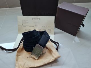 Louis Vuitton - LV Optic 40mm Reversible Belt - Leather - Grey - Size: 100 cm - Luxury