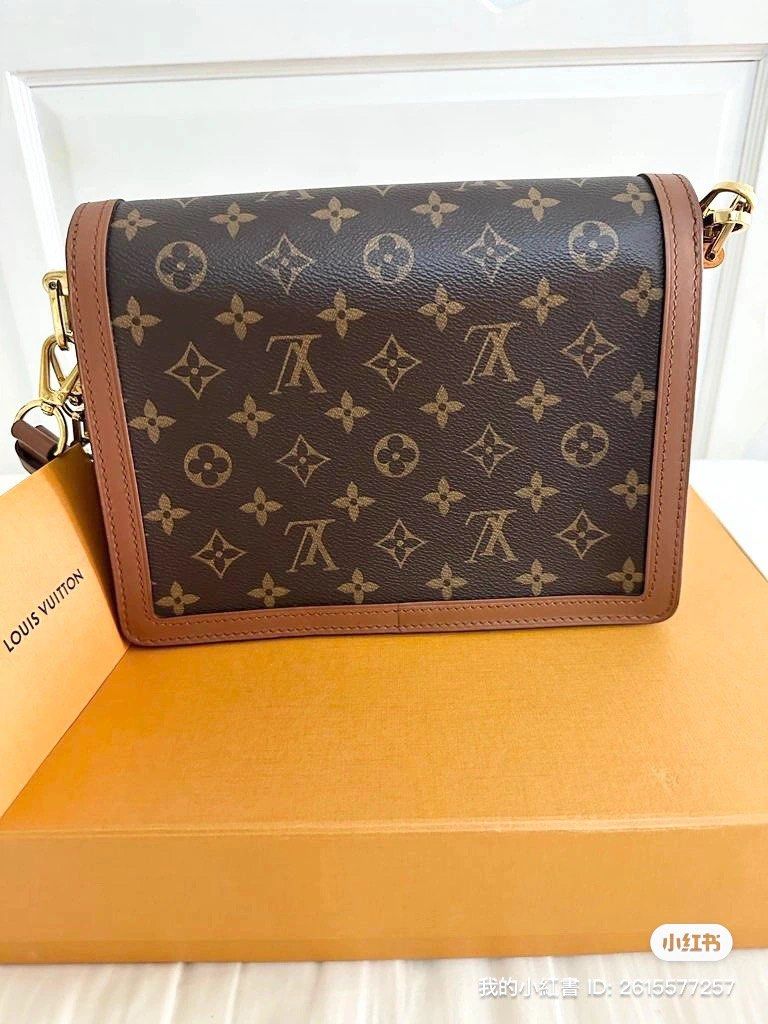 Louis Vuitton LV Women Pochette Dauphine Monogram Canvas-Brown - LULUX